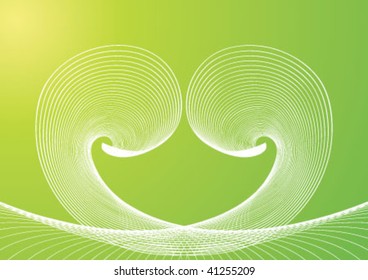 Line art background heart shape