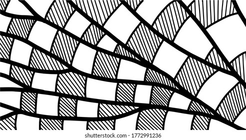 Vector de fondo de arte de línea. Diseño de patrones tropicales para embalaje, papel pintado e impresión, ilustración vectorial.