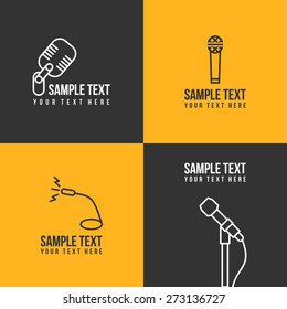 Line Art Badge or Logo Template. Thin Line Graphic Design