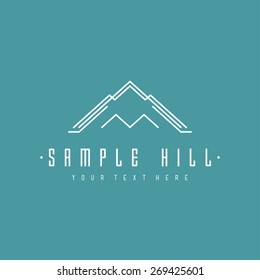 Line Art Badge or Logo. Thin Line Design Template