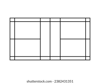 The Line Art of Badminton Field