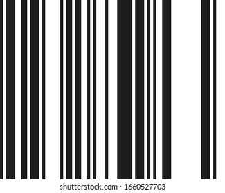 Line art bar code for design. Vector illustration. Textile design. Modern wallpaper. Pattern background. Abstract tile background.