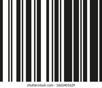 Line art bar code for design. Vector illustration. Textile design. Modern wallpaper. Pattern background. Abstract tile background.