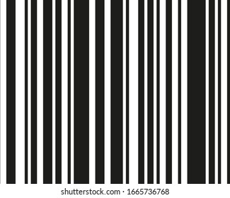 Line art bar code for design. Vector illustration. Textile design. Modern wallpaper. Pattern background. Abstract tile background.