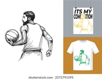 line art basketball player pencil art basketball player, basketball athlet line art vector