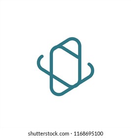 line art bd, db initials geometric triangle company logo 