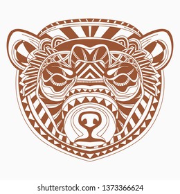 line art of bear