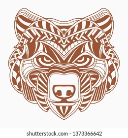 line art of bear