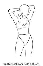 line art beautiful woman portrait, simple minimalist vector illustration, isolated abstract girl, female body contour, beauty and spa salon concept