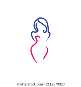 Line art of beauty women stock vector illustration, salon, spa, fashion, girl.