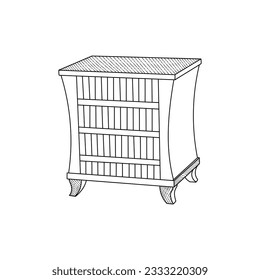 line art Bed Table icon design template, vector symbol, sign, outline illustration.