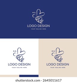 line art bee hive logo