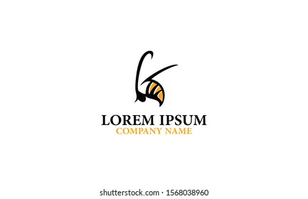 line art bee logo design inspirations