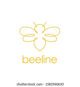 Line Art Bee logo design inspiration