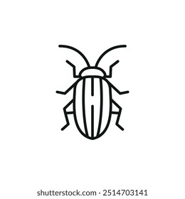 Line art beetle icon. Simple line art beetle icon for social media, app, and web design. Vector illustration