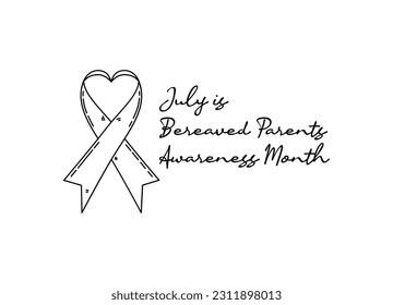 line art of bereaved parents awareness month good for bereaved parents awareness month celebrate. line art. illustration.