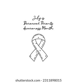 line art of bereaved parents awareness month good for bereaved parents awareness month celebrate. line art. illustration.