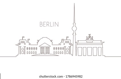 Line art of Berlin. A simple illustration of Berlin for business cards and banners.