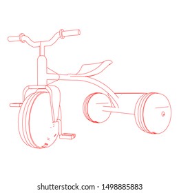 line art of bicycle. Coloring page - bicycle - illustration for the children
