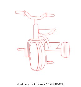 line art of bicycle. Coloring page - bicycle - illustration for the children