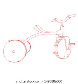 line art of bicycle. Coloring page - bicycle - illustration for the children