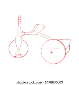 line art of bicycle. Coloring page - bicycle - illustration for the children