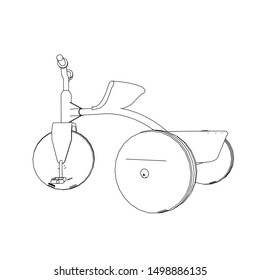 line art of bicycle. Coloring page - bicycle - illustration for the children