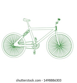 line art of bicycle. Coloring page - bicycle - illustration for the children