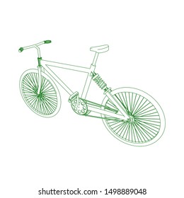 line art of bicycle. Coloring page - bicycle - illustration for the children