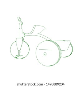 line art of bicycle. Coloring page - bicycle - illustration for the children