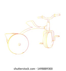 line art of bicycle. Coloring page - bicycle - illustration for the children