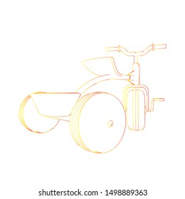 line art of bicycle. Coloring page - bicycle - illustration for the children