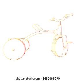line art of bicycle. Coloring page - bicycle - illustration for the children