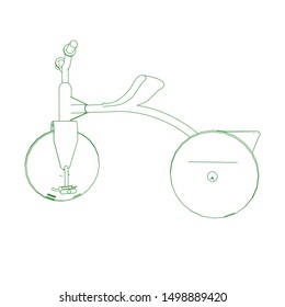 line art of bicycle. Coloring page - bicycle - illustration for the children