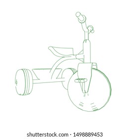 line art of bicycle. Coloring page - bicycle - illustration for the children