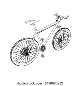 line art of bicycle. Coloring page - bicycle - illustration for the children