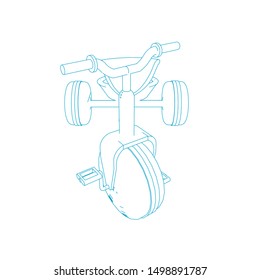 line art of bicycle. Coloring page - bicycle - illustration for the children