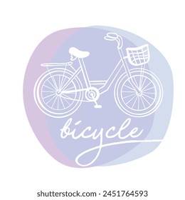 Line art of bicycle, vector illustration