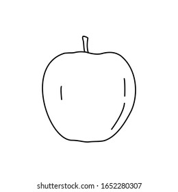 Arte de línea de manzana grande