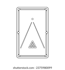 The Line Art of Billiard Game
