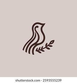 Line Art Bird Logo – A minimalist bird logo in clean lines, symbolizing freedom and spirit.