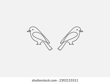 Logo "Line Art Bird Vird"