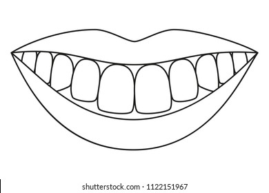 16,742 Teeth smile outline Images, Stock Photos & Vectors | Shutterstock