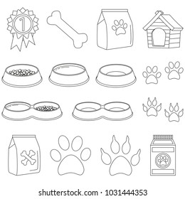 Line Art Black White Pet Care Stock Vector (Royalty Free) 1031444353 ...