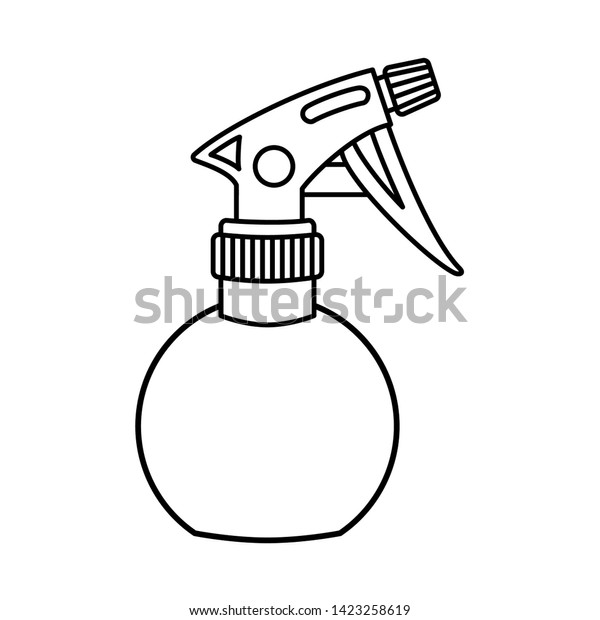 Line Art Black White Water Sprayer Stock Vector Royalty Free