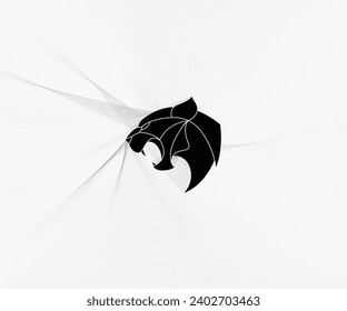 Line Art Blend of Panther Head