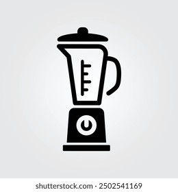 Line art blender icon logo vector illustration design, for cooking theme design