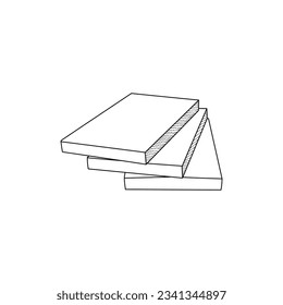 gráfico de línea Vector de placa, plantilla de diseño de ilustración minimalista