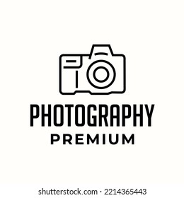 Line art Bold Camera, Photography Logo Design Vector Inspiration
