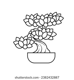 The Line Art of Bonsai Tree